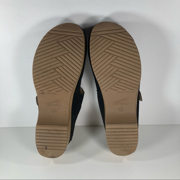 Dansko Britney Burnished Nubuck Black Leather Clogs Women’s Sz EU 42 US 11.5-12 - Picture 7 of 9